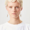 Metal Shiny Leaf Earrings