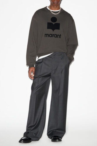 Mikoy Fleece Sweatshirt with Oversized Logo