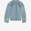 Milya Gathered Chambray Blouse