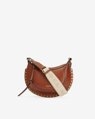 Mini Moon Leather Shoulder Baguette Bag