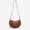 Mini Moon Leather Shoulder Baguette Bag
