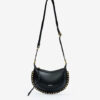Mini Moon Soft Leather Baguette Shoulder Bag