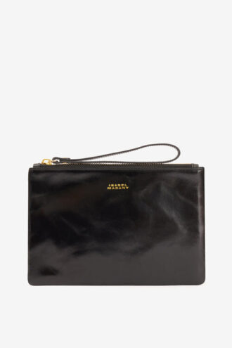 Mino Shiny Leather Clutch Bag