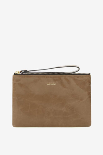 Mino Shiny Leather Clutch Bag