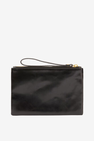Mino Shiny Leather Clutch Bag