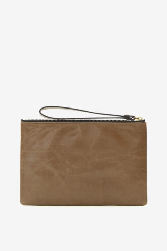 Mino Shiny Leather Clutch Bag