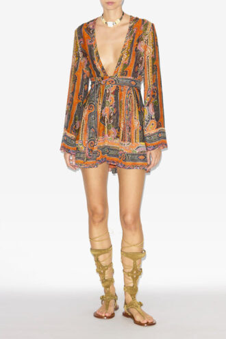 Morgane Short Printed Silk Dress
