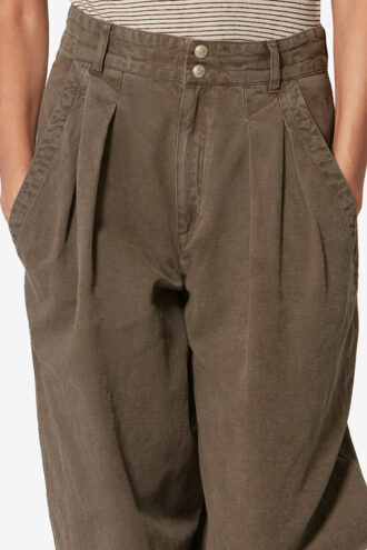 Nadine Flowing Cotton and Linen Workwear Pants