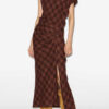Naerys Asymmetrical Checkered Dress