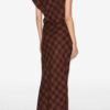Naerys Asymmetrical Checkered Dress