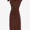 Naerys Asymmetrical Checkered Dress