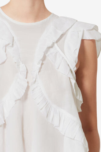 Nalou Frilly Cotton Voile Top