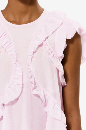 Nalou Frilly Cotton Voile Top