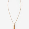 Naoki Long Necklace in Gold-Finish Brass with a Tassel