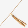 Naoki Long Necklace in Gold-Finish Brass with a Tassel