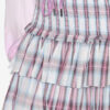 Naomi Checkered Skirt in Smocked Cotton Voile