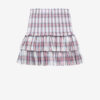 Naomi Checkered Skirt in Smocked Cotton Voile