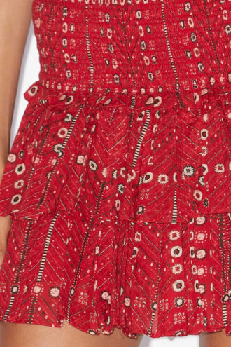 Naomi Printed Smocked Cotton Voile Skirt