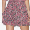 Naomi Skirt in Printed Smocked Cotton Voile