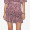 Naomi Skirt in Printed Smocked Cotton Voile