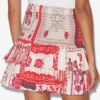 Naomi Smocked Cotton Voile Skirt with Bandana Print