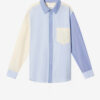 Nathael Patchwork Cotton Oxford Shirt