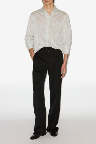 Nathan Striped Cotton and Silk Shirt
