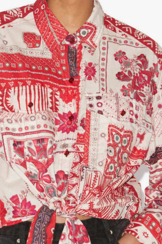 Nathy Tied Printed Cotton Voile Shirt