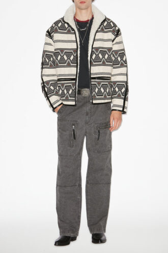 Nelkis Graphic Pattern Jacquard Jacket