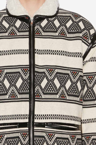 Nelkis Graphic Pattern Jacquard Jacket