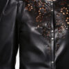 Nerida Short Lambskin Leather Shirt
