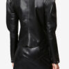 Nerida Short Lambskin Leather Shirt