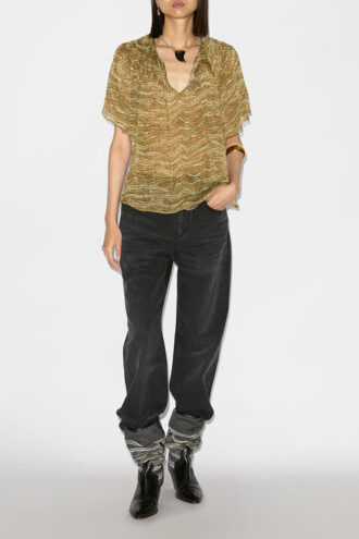 Neslya Printed Muslin Top