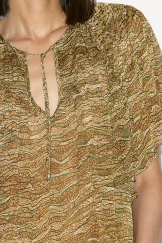 Neslya Printed Muslin Top