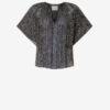 Neslya Short-Sleeve Printed Muslin Blouse