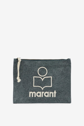 Netia Faded Cotton Clutch Bag with Logo