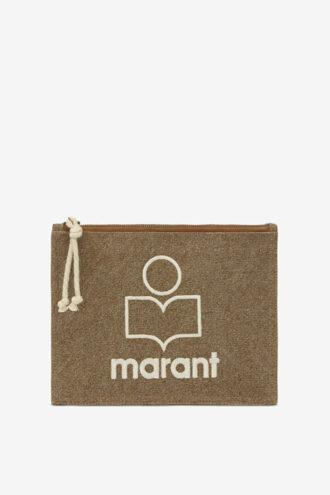Netia Faded Cotton Clutch Bag with Logo
