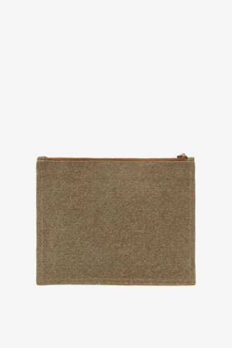 Netia Faded Cotton Clutch Bag with Logo