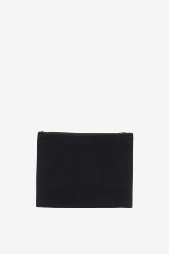 Nettia Cotton Clutch Bag with Logo