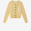 Newton Cotton and Wool Knit Cardigan with Logo
