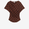 Neyela Asymmetrical Checkered Top