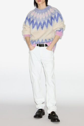 Nicolas Mohair Fair Isle Pattern Sweater