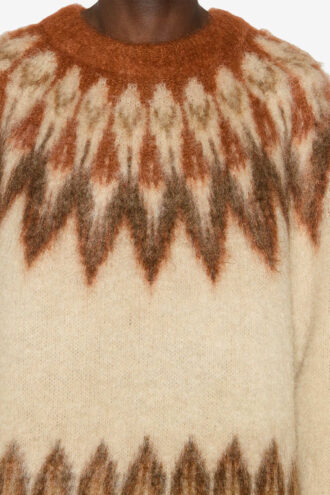 Nicolas Mohair Fair Isle Pattern Sweater