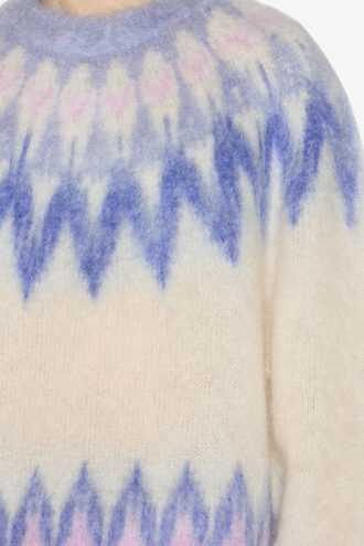 Nicolas Mohair Fair Isle Pattern Sweater