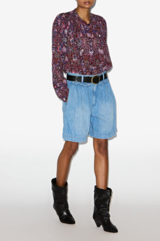 Noeline Printed Crepe Blouse