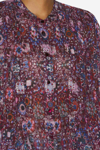 Noeline Printed Crepe Blouse