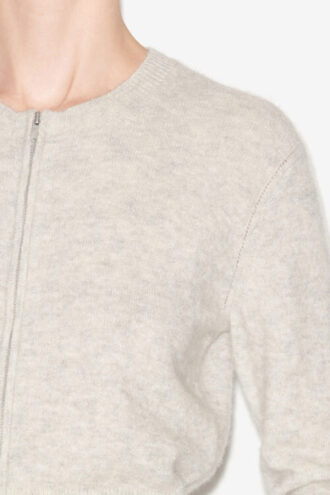 Oaka Cardigan in Plain-Colored Alpaca Knit