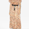 Odelia Long Printed Silk Dress