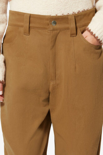 Opalyna Wide-Leg Cotton Twill Canvas Pants