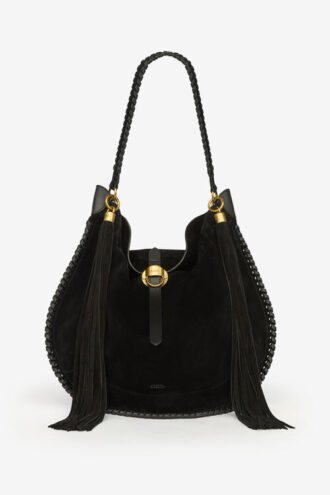 Oskan Hobo Folk Braided Suede Calfskin Leather Bag